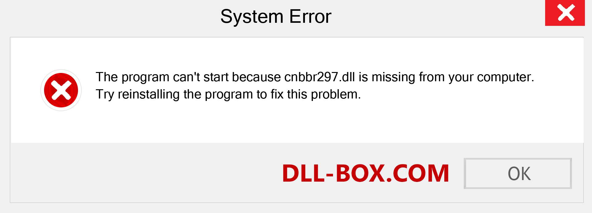  cnbbr297.dll file is missing?. Download for Windows 7, 8, 10 - Fix  cnbbr297 dll Missing Error on Windows, photos, images